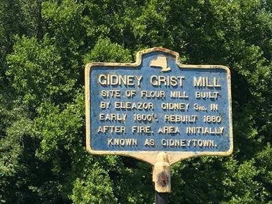Gidney Mill Chimney Historic Marker