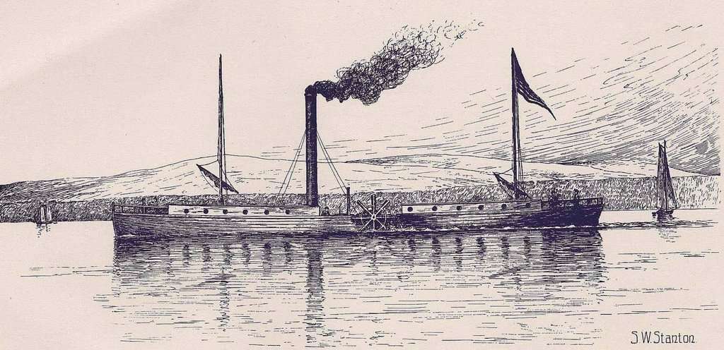 The North River Steamboat (Clermont) Drawn by Stanton