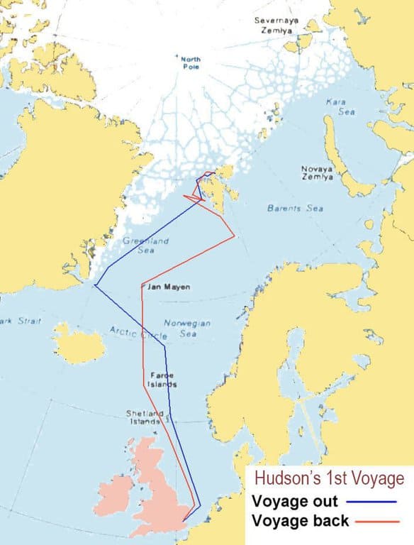 henry hudson route map