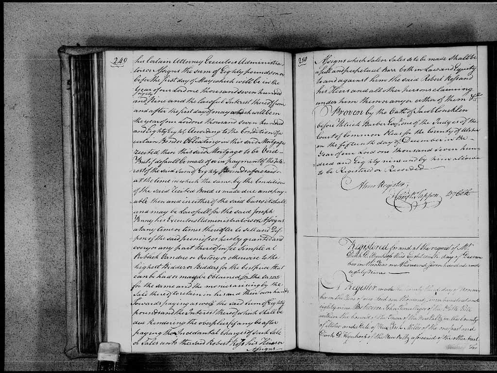C:\Users\ALAN\Documents\Rossville Cemetery Association\Robert Ross House\Joseph Penny mortgage on land sold to Robert Ross - page 2.jpg
